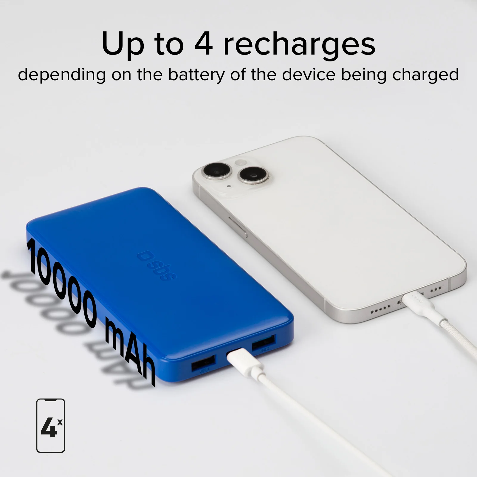 Power bank 10.000 mAh extra slim con porta USB 2.1A Intelligent Charge (IC) - Image 9