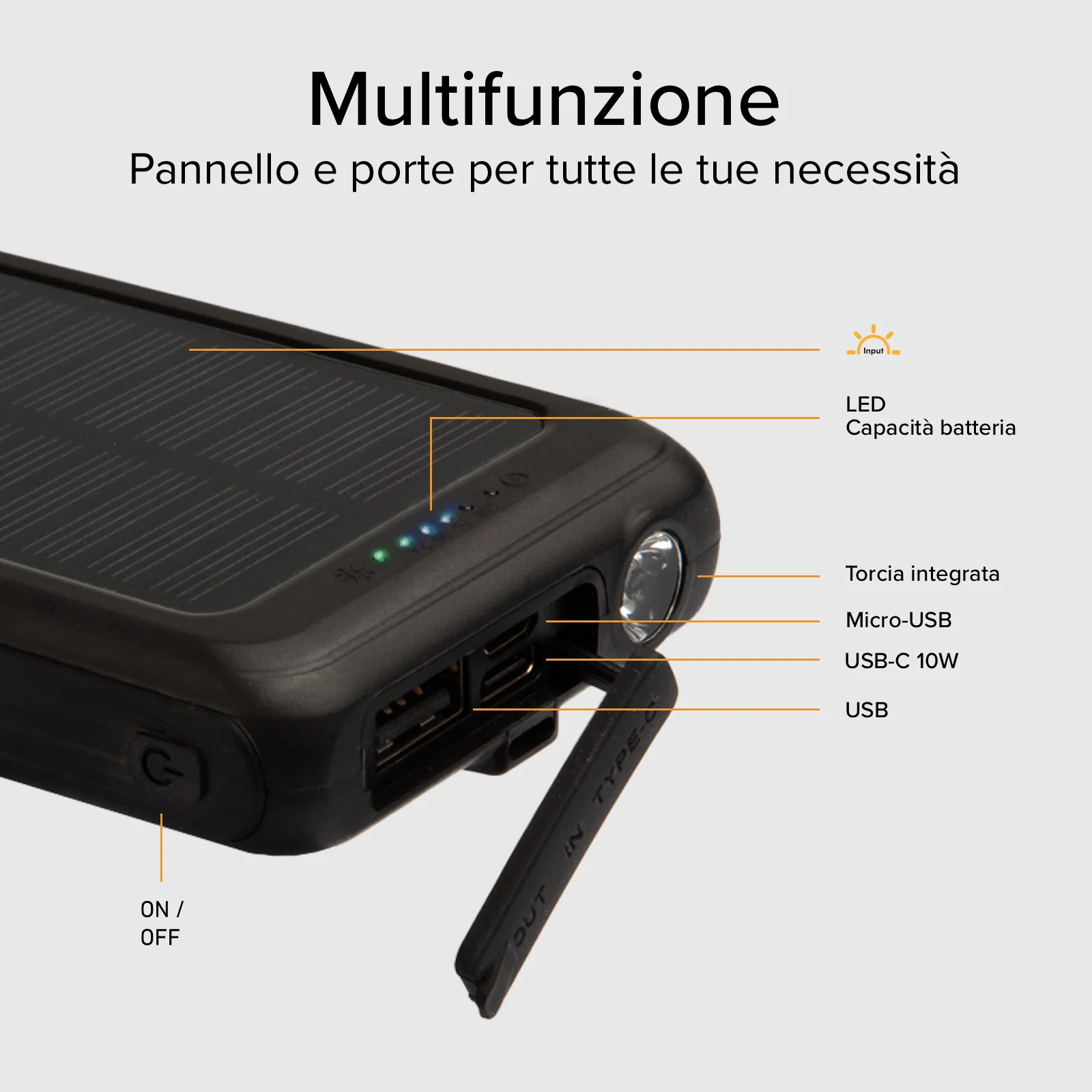 Powerbank solare 5000 mAh con ricarica wireless - Image 7