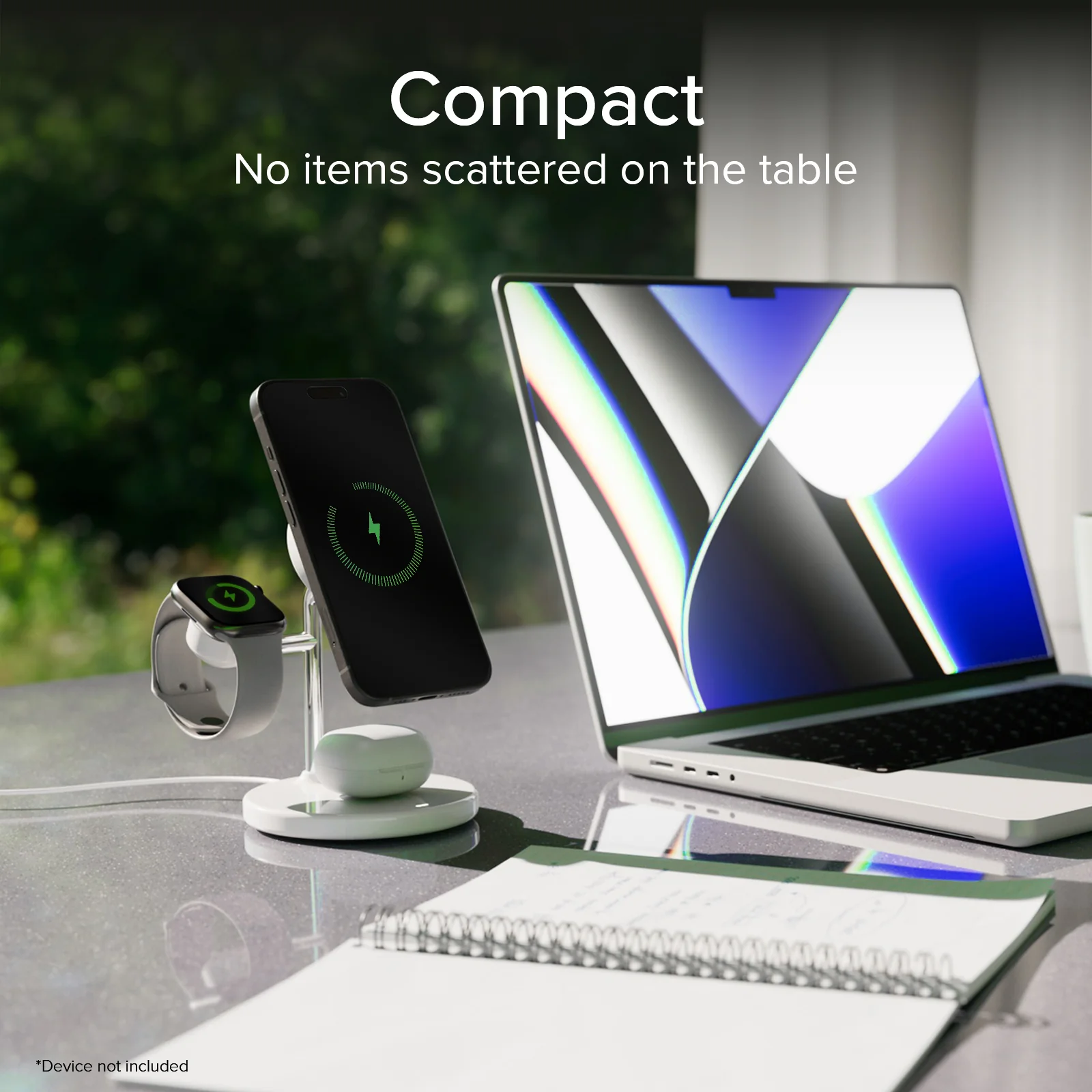 Stazione ricarica wireless Qi2 per cellulari, Apple Watch, auricolari wireless - Image 21