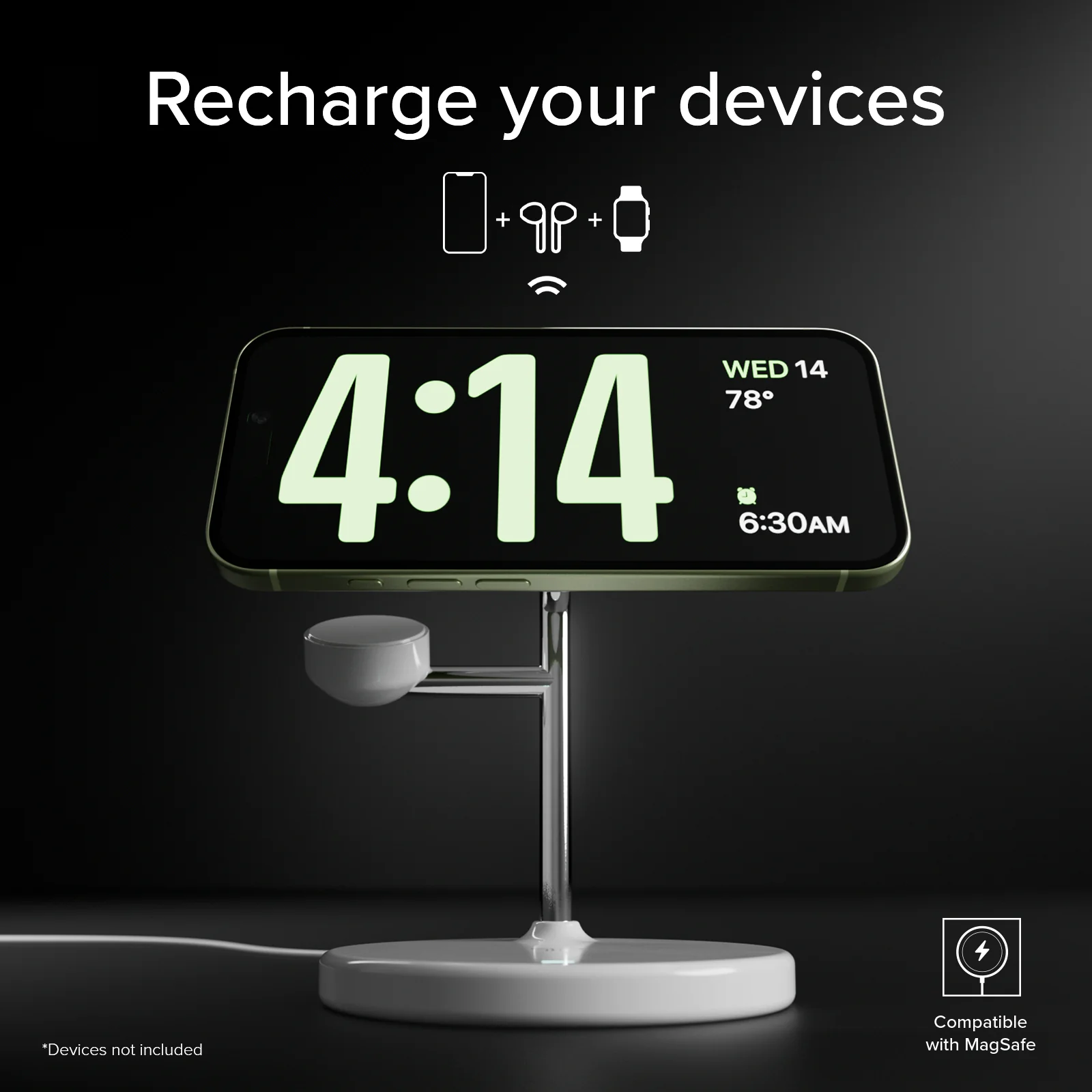 Stazione ricarica wireless Qi2 per cellulari, Apple Watch, auricolari wireless - Image 6