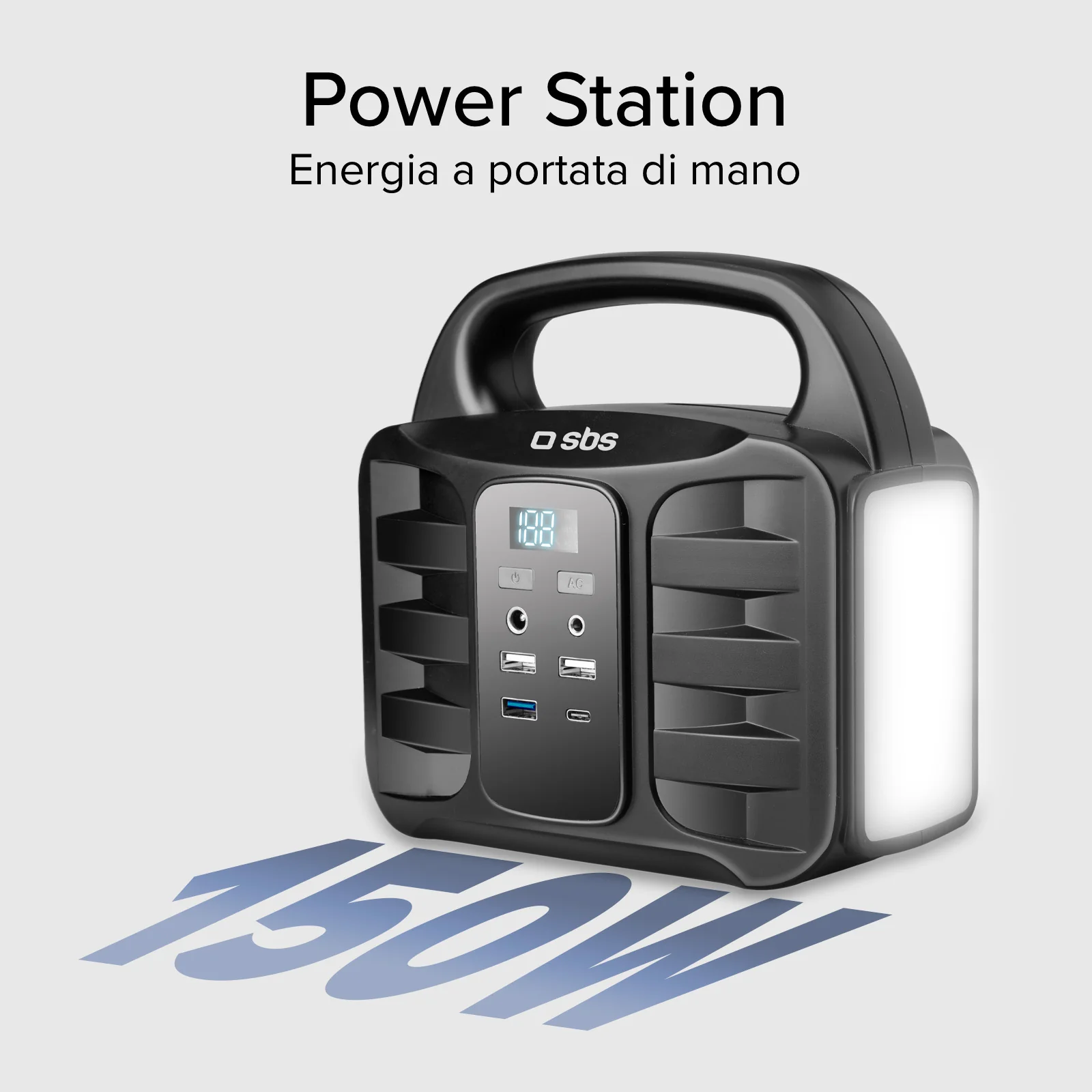 Stazione di ricarica portatile 150 Watt - con USB-A, USB-C, presa AC, presa DC - Image 3