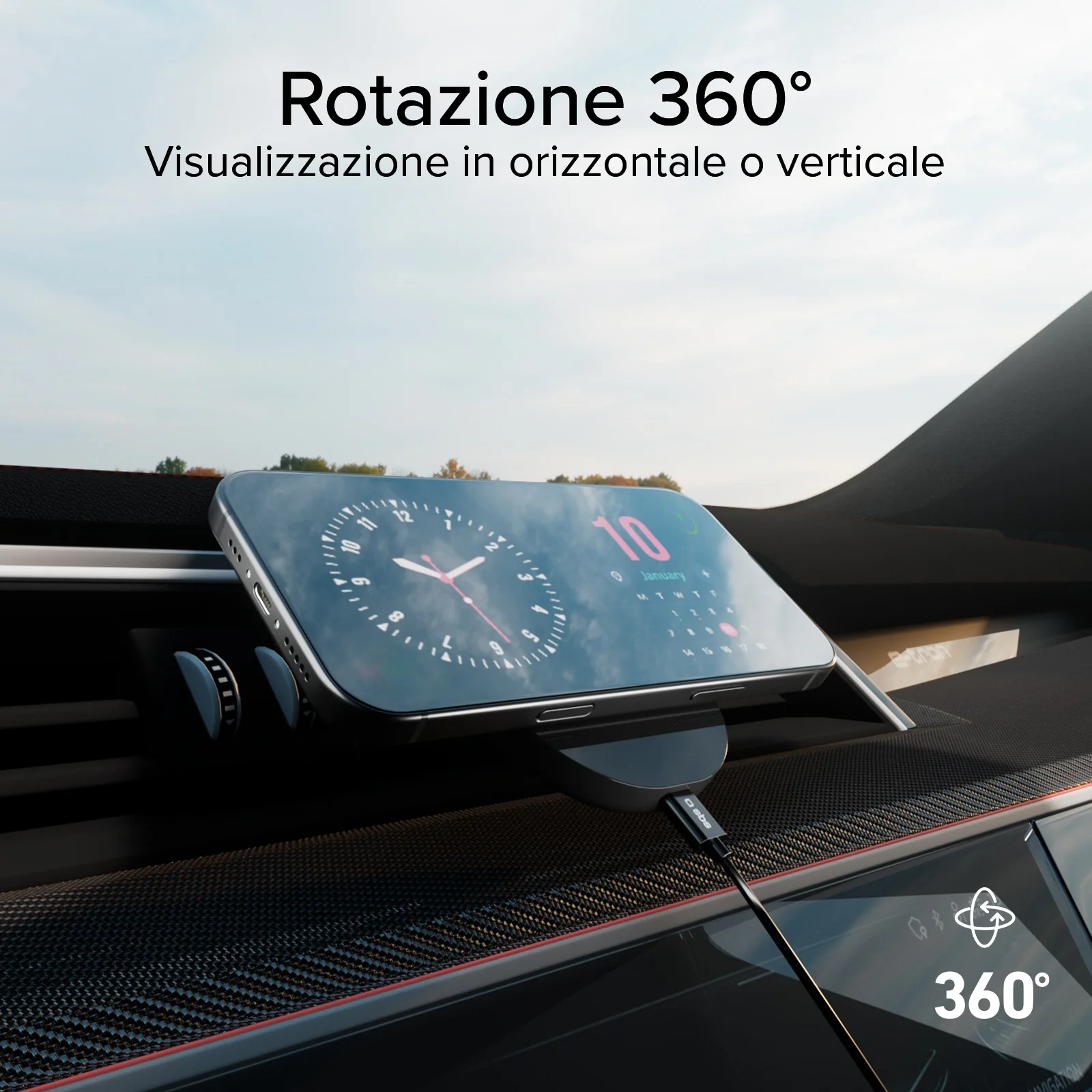 Supporto auto per iPhone compatibili con ricarica MagSafe - Image 17