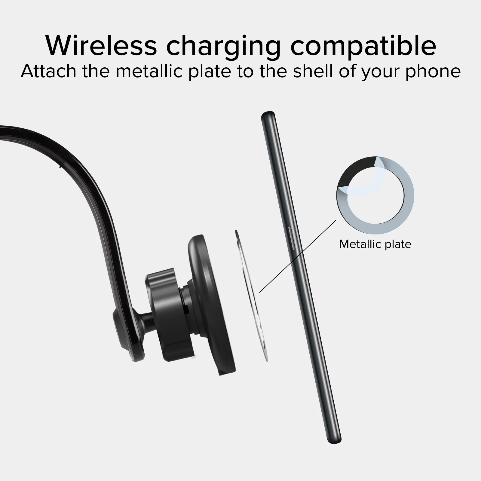 Supporto auto a ventosa per smartphone con ricarica wireless - Image 2