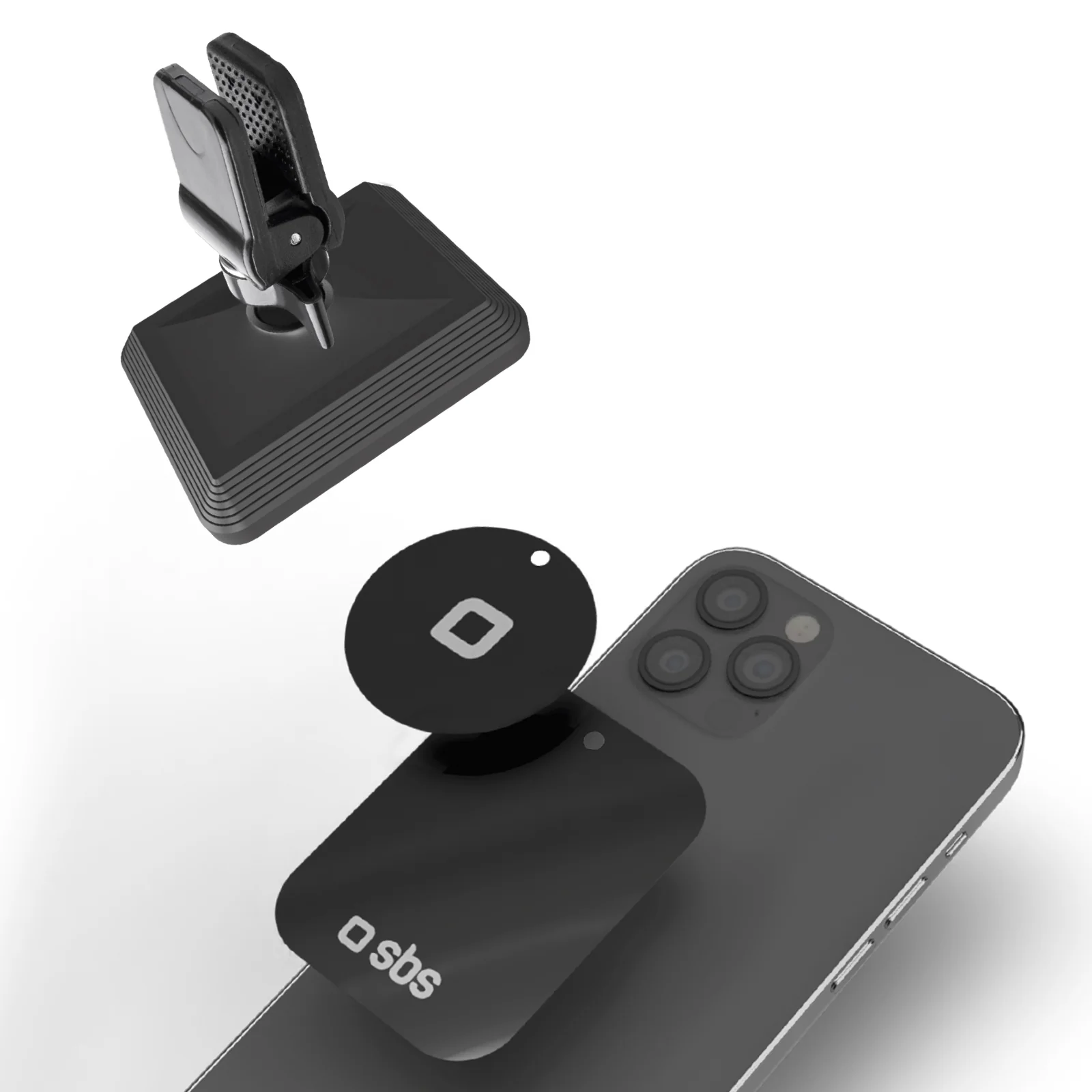 Supporto auto rettangolare magnetico per telefono con fissaggio a clip - Image 2