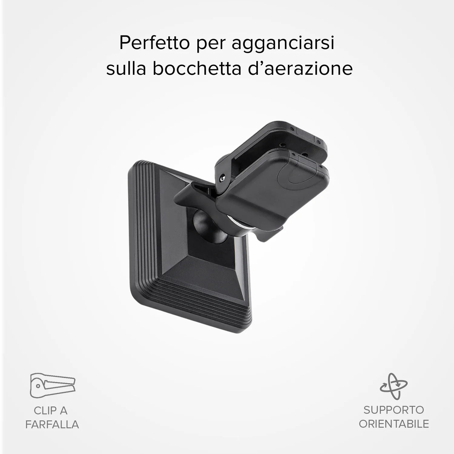 Supporto auto rettangolare magnetico per telefono con fissaggio a clip - Image 6