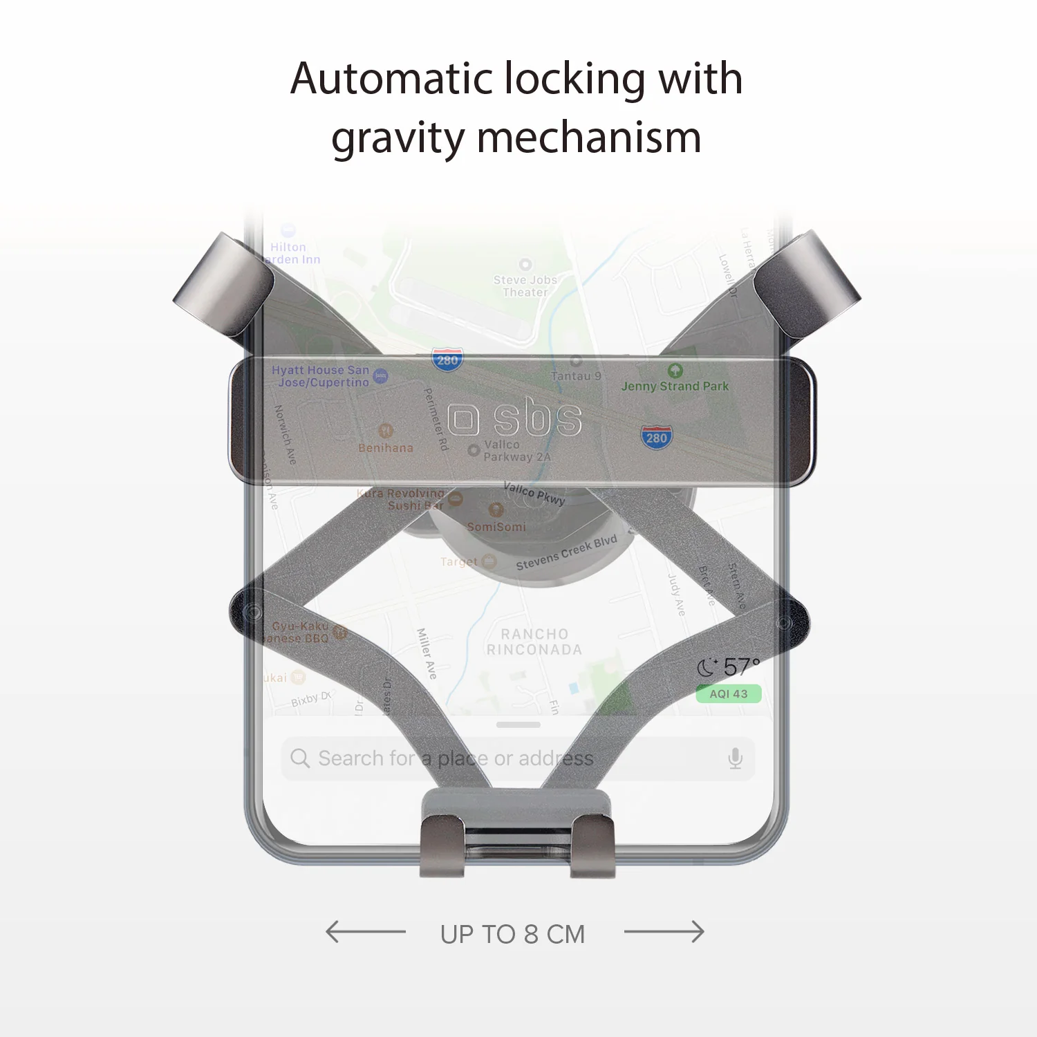 Gravity Pro - Supporto auto in metallo per telefono con meccanismo a gravità - Image 3