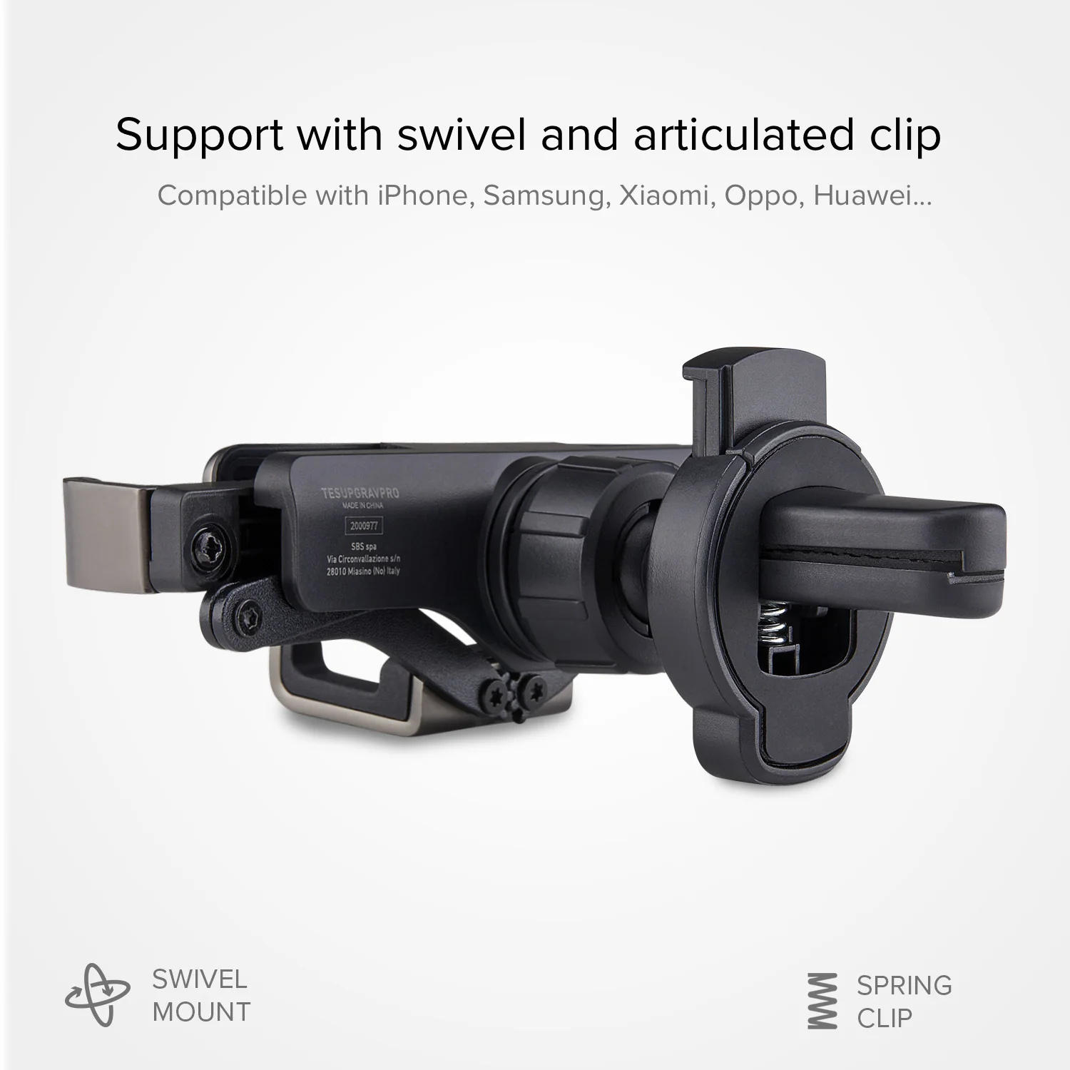 Gravity Pro - Supporto auto in metallo per telefono con meccanismo a gravità - Image 5