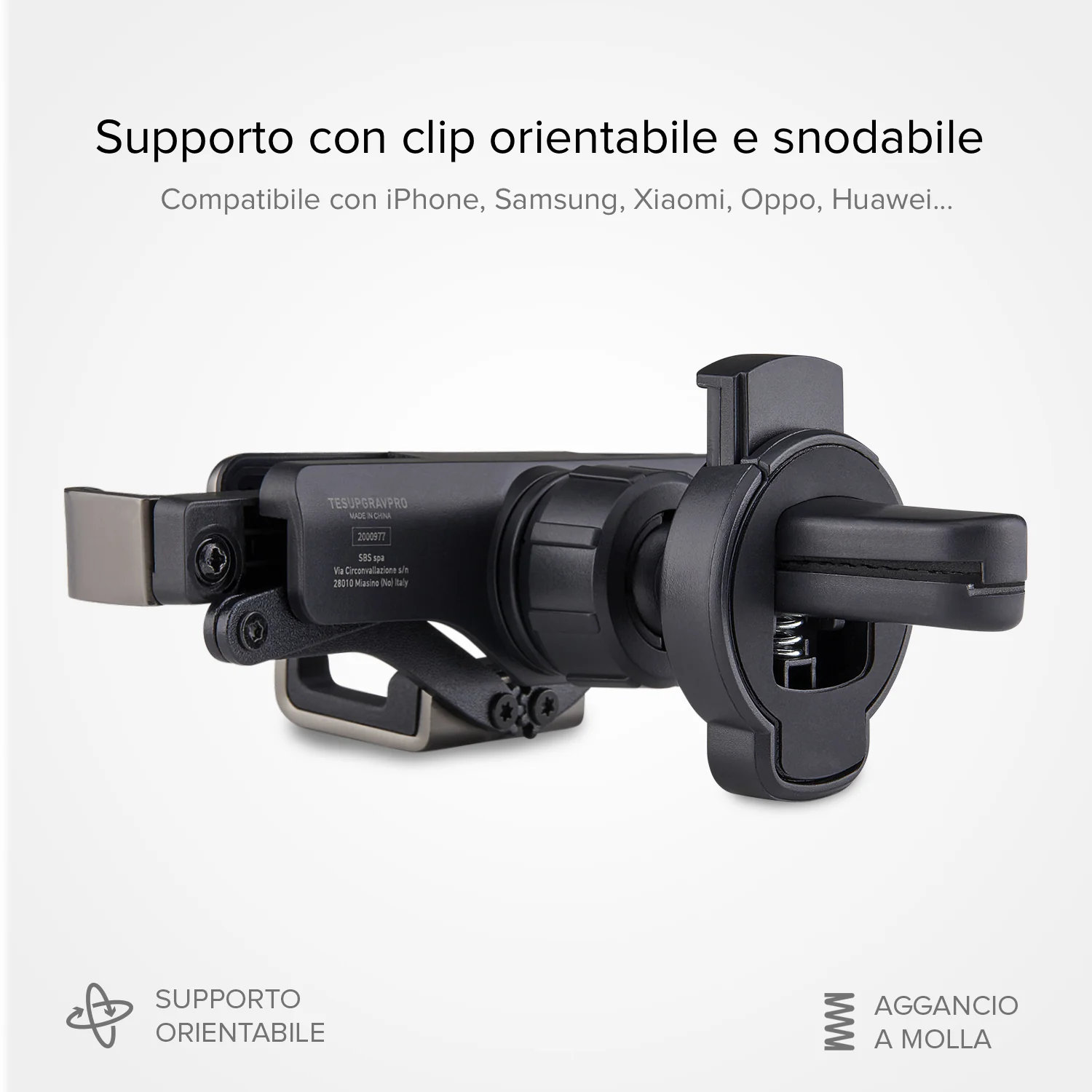 Gravity Pro - Supporto auto in metallo per telefono con meccanismo a gravità - Image 6