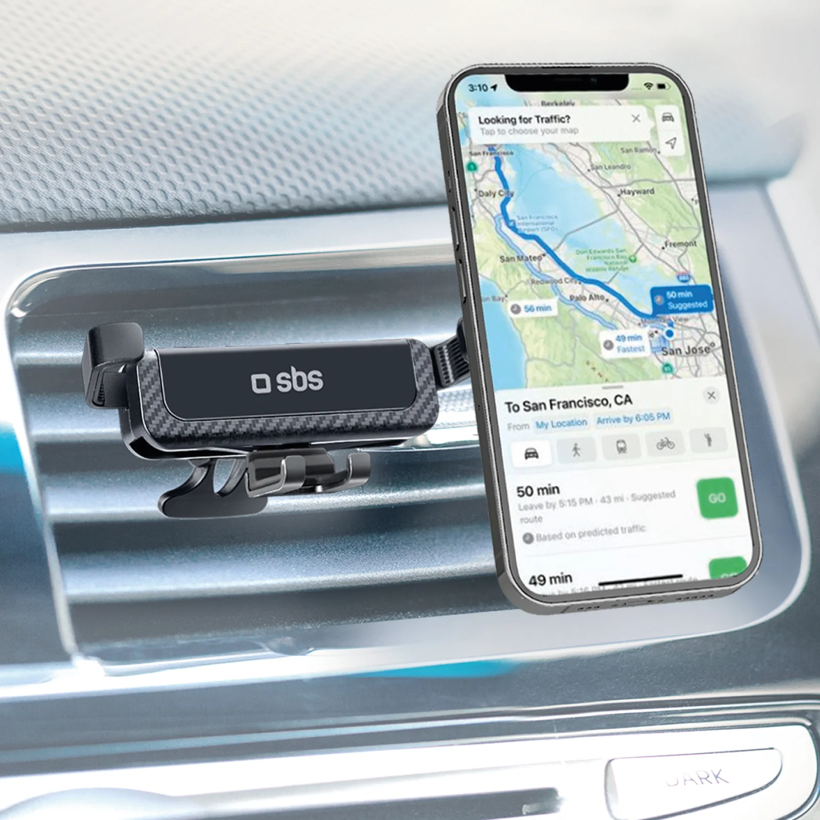 Supporto da auto per smartphone con chiusura a gravità - Image 3
