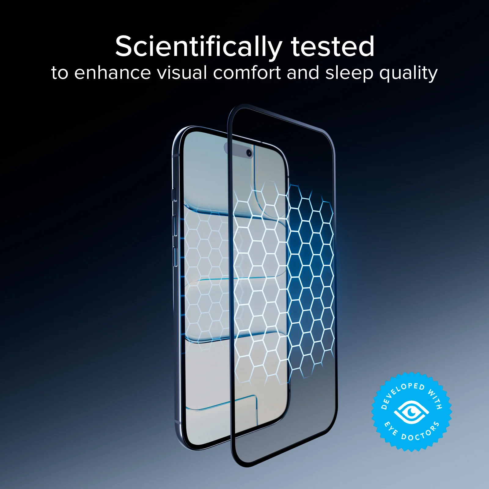 Vetro Protettivo Anti-Luce Blu Full Cover con tecnologia Eyesafe® CPF60 per iPhone Air - Image 8