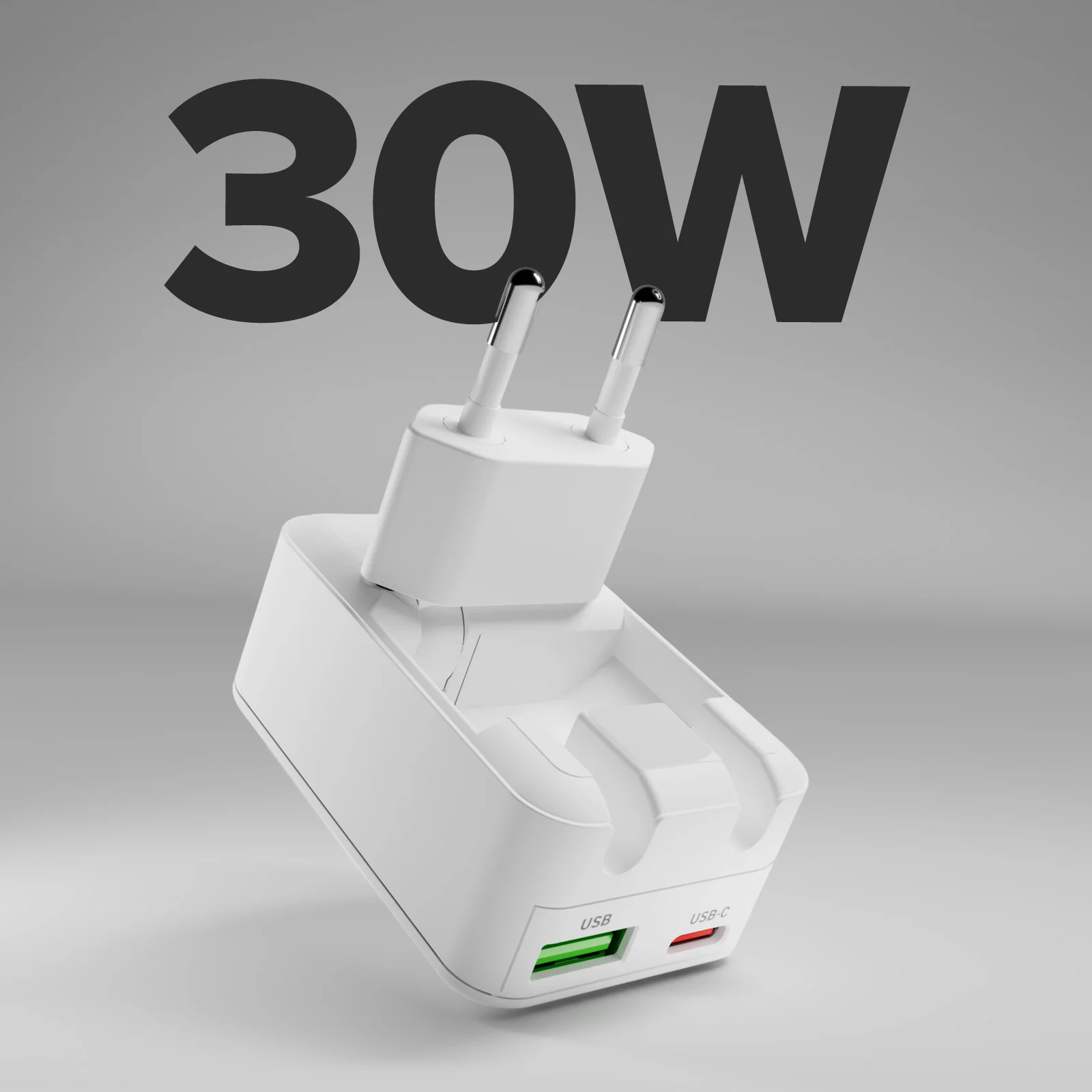 Caricatore da parete Flexi Wall Charger 30W con spina pieghevole - Image 2